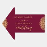 Gorgeous Deep Burgundy Wedding D&#233;cor Sign