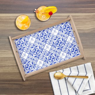 Gorgeous Delft-Blue Custom Monogram