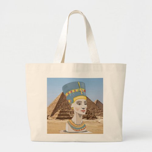 Gorgeous design of Nefertiti Large Tote Bag