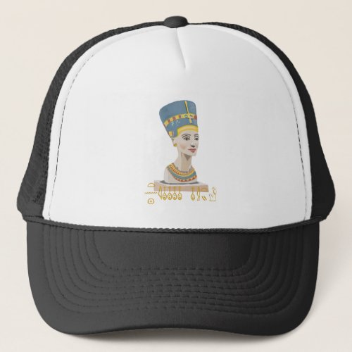 Gorgeous design of Nefertiti Trucker Hat