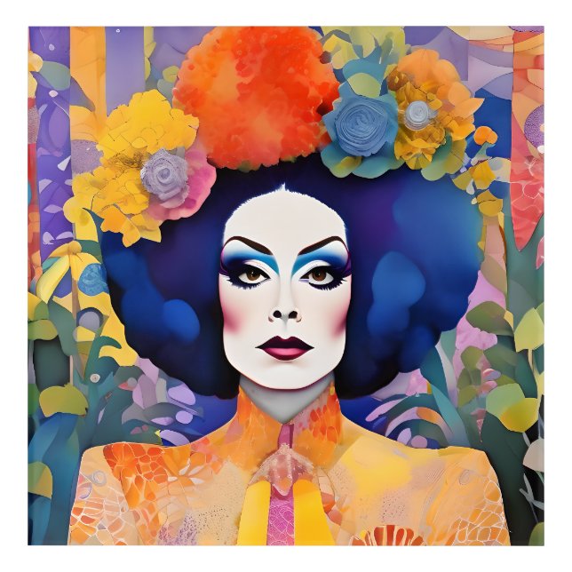 Gorgeous Drag Queen Acrylic Print (Front)