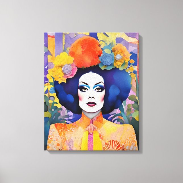 Gorgeous Drag Queen Canvas Print (Front)