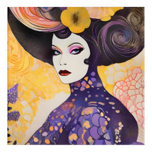 Gorgeous Drag Queen Klimt Style Acrylic Print