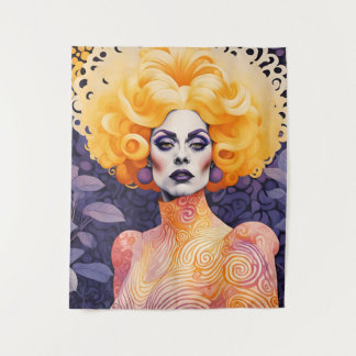 Gorgeous Drag Queen Red Hair Tapestry