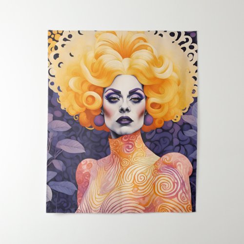 Gorgeous Drag Queen Red Hair Tapestry