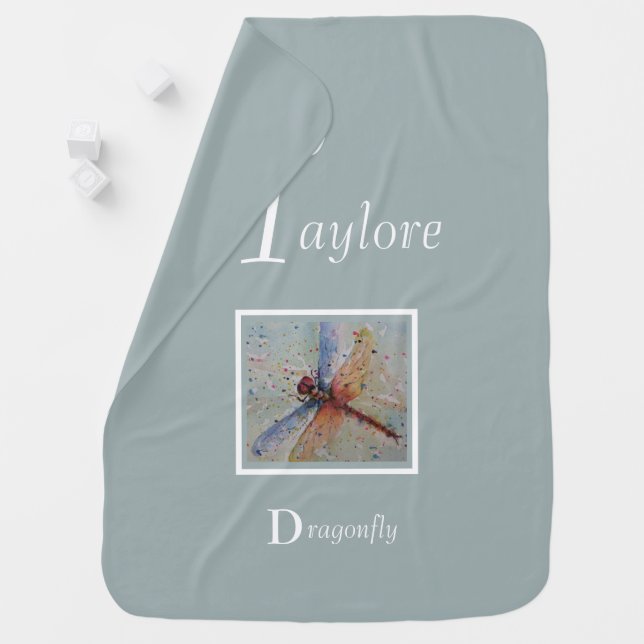 Gorgeous Dragonfly Baby Blanket (In Situ)