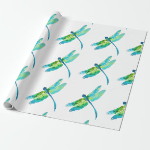 Gorgeous dragonfly gift wrap