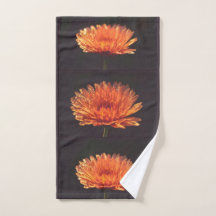 Gorgeous Dramatic Peach Daisy Photos Hand Towel