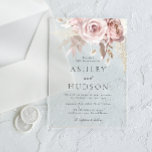 Gorgeous Dusty Rose & Blush Wedding Gray Font Acrylic Invitations<br><div class="desc">Gorgeous Dusty Rose & Blush Wedding Gray Font Acrylic Invitations

See matching collection in our Niche and Nest Store</div>