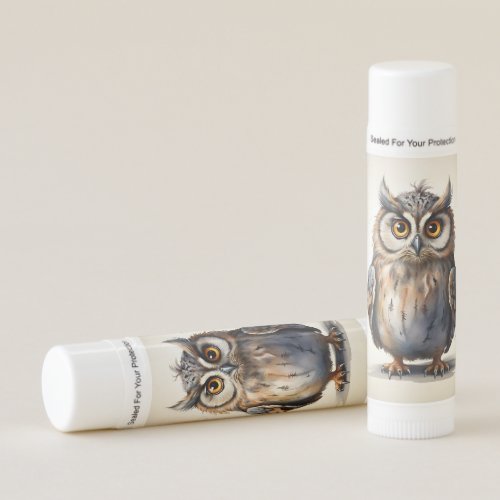 Gorgeous Eagle Owl Portrait  Faux Canvas Print Lip Balm