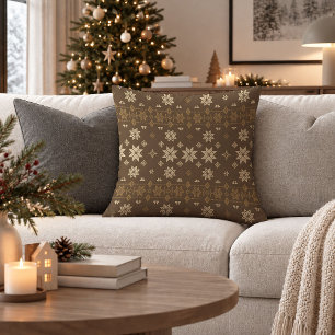 Gorgeous Earthy Scandinavian Winter Decorative Pil Throw Pillow