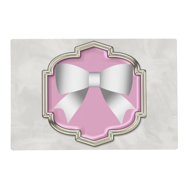 Gorgeous Elegant Pink Baby Shower Gift Placemat (Front)