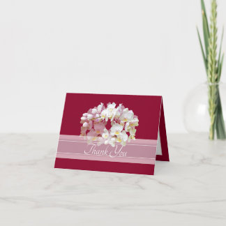 Gorgeous Elegant White Orchid Cluster Thank You Card