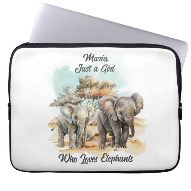 Gorgeous Elephant Laptop Sleeve (Front)