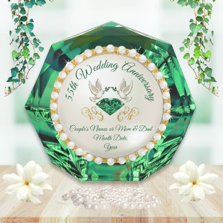 Gorgeous Emerald Custom, 55 year Anniversary Gift