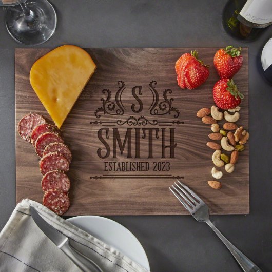 Gorgeous Engraved Wooden Cutting Board (Top)
