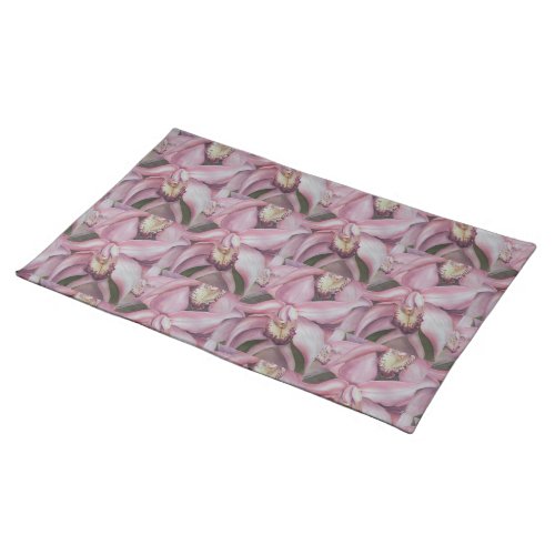 GORGEOUS EXOTIC AND TROPICAL ORCHID FLORAL PLACEMAT