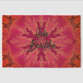 Gorgeous Exotic Flower Purple Shades Fiber Doormat