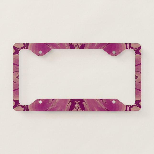 Gorgeous Exotic Flower Purple Shades License Plate Frame (Front)