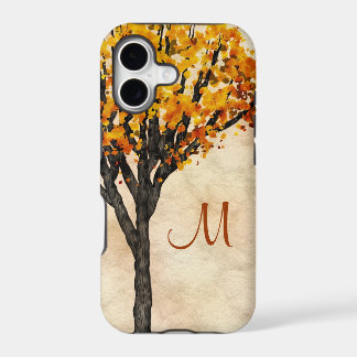 Gorgeous Fall Autumn Tree Monogram Initial iPhone 17 Case
