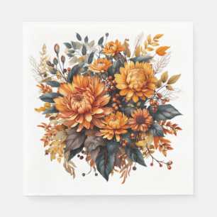 Gorgeous Fall Floral Napkins