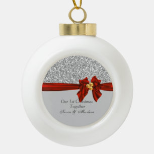 Gorgeous First Christmas Together Ornament Bling
