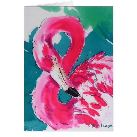 Gorgeous Flamingo Bird Tropical Art Print (Front)