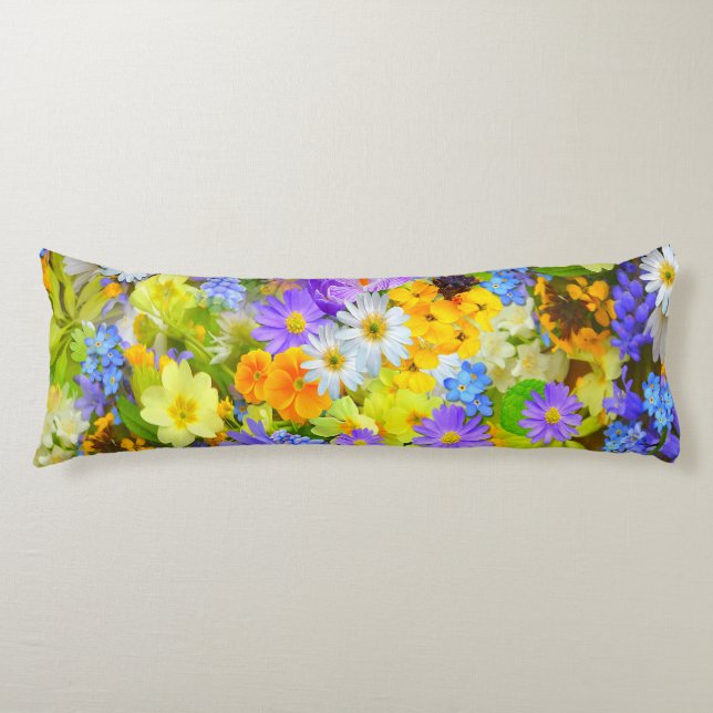 Gorgeous Floral Body Pillow (Front)