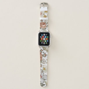 Gorgeous flowers apple watch band