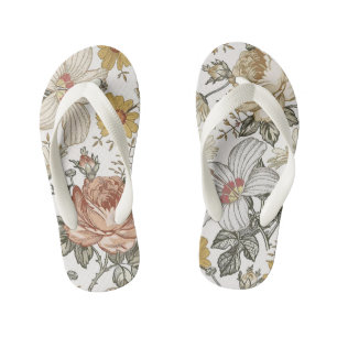 Gorgeous flowers kid's flip flops