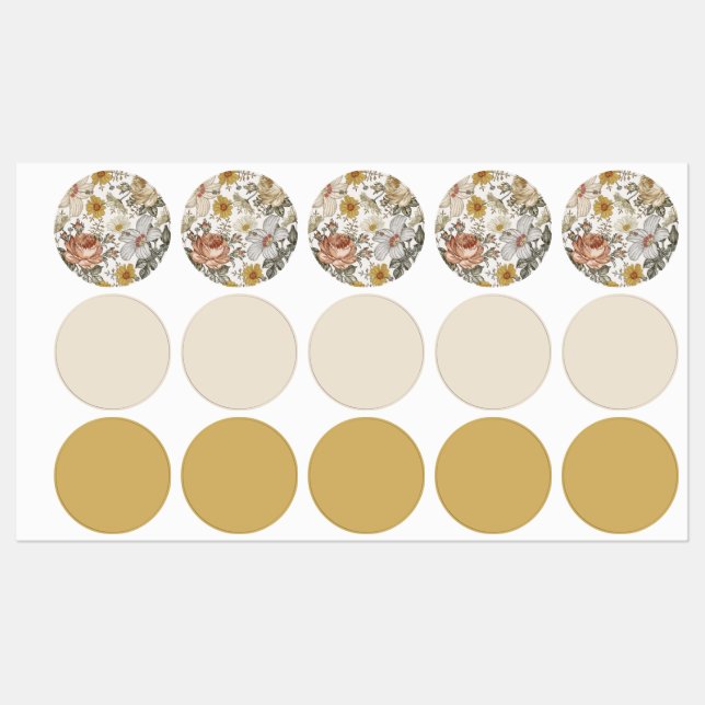 Gorgeous flowers kids' labels (Sheet)
