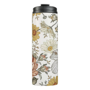 Gorgeous flowers thermal tumbler