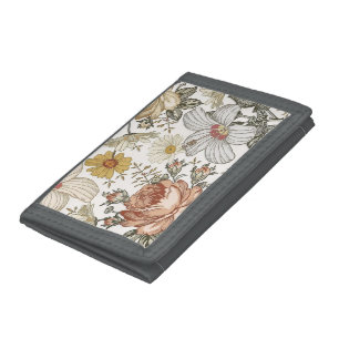 Gorgeous flowers tri-fold wallet