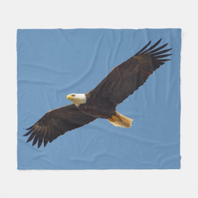 Gorgeous Flying Eagle Fleece Blanket (Front (Horizontal))