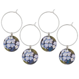 GORGEOUS FORGET-ME-NOTS WEDDING GIFT WINE CHARM