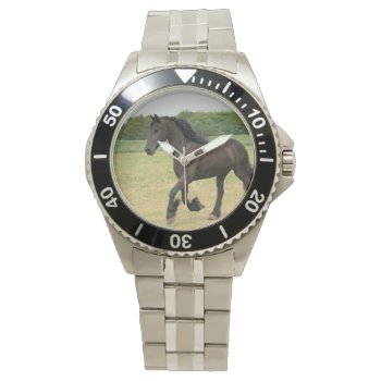 Gorgeous Friesian Horse Watch by HorseStall at Zazzle