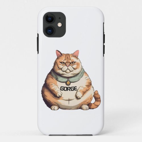 Gorgeous Funny Happy Fat Cat  iPhone 11 Case