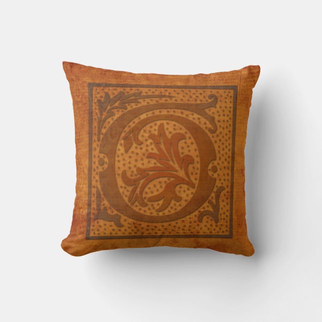 Gorgeous G Monogram/Old Letter Pillow! Throw Pillow (Front)