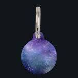 Gorgeous Galaxy Pet ID Tag<br><div class="desc">Very cool depiction of outer space in blue & purple</div>