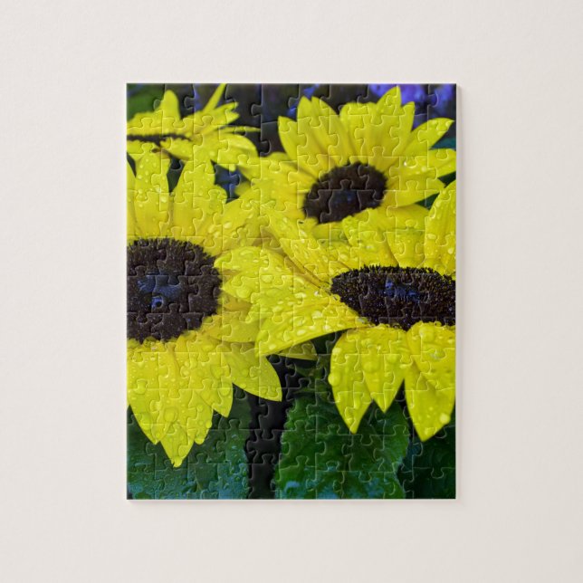 GORGEOUS GARDEN SUNFLOWERS JIGSAW PUZZLE (Vertical)