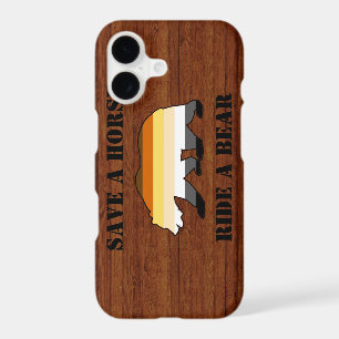 Gorgeous Gay Bear Pride Save A Horse Ride A Bear iPhone 17 Case