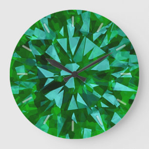 Gorgeous Gem Green Large Clock