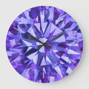 Gorgeous Gem Purple II Large Clock
