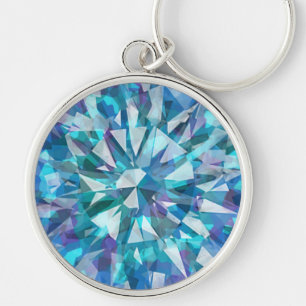 Gorgeous Gem with Blues and Purples Keychain
