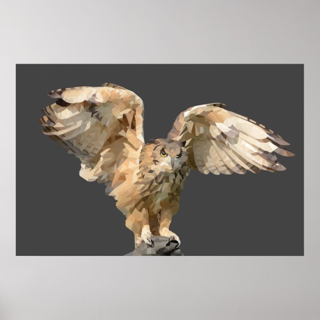 Gorgeous Geometric Art Owl Poster (Front)