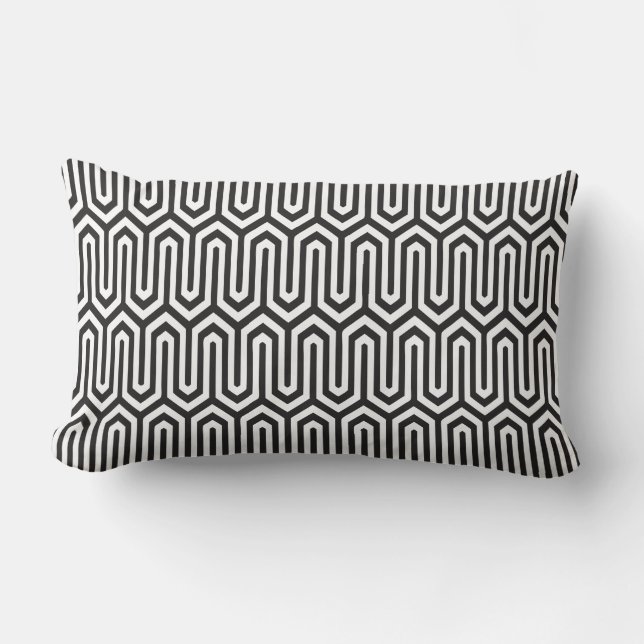 Gorgeous Geometric Pattern Lumbar Throw Pillow (Front)