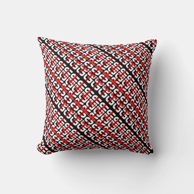 Gorgeous Georgia National Flag Throw Pillow (Front)