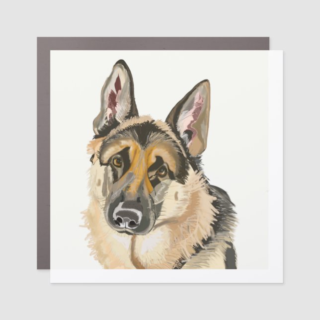 Gorgeous German Shepherd, Alsation Dog  Car Magnet (Front)