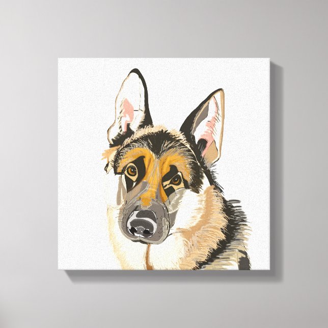 Gorgeous German Shepherd Canvas Print (Front)