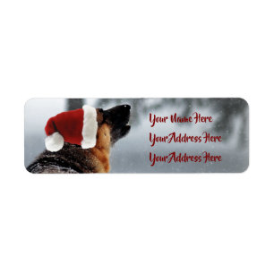 Gorgeous German Shepherd Holiday Address Labels